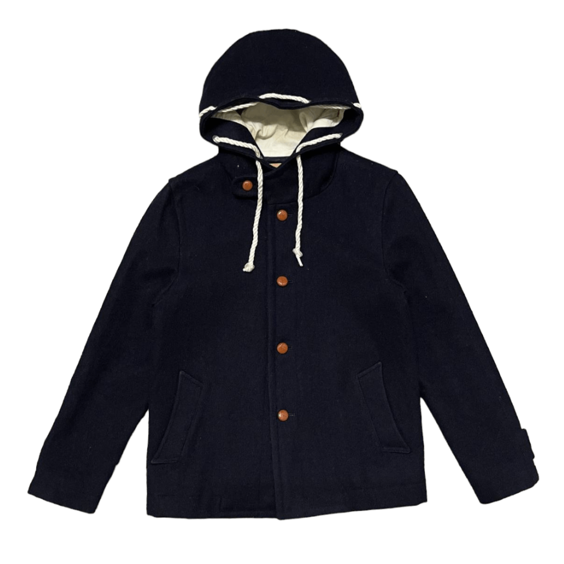 Beams Japan Vintage Beams Wool Hooded Coat Size US M / EU 48-50 / 2 - 1 Thumbnail