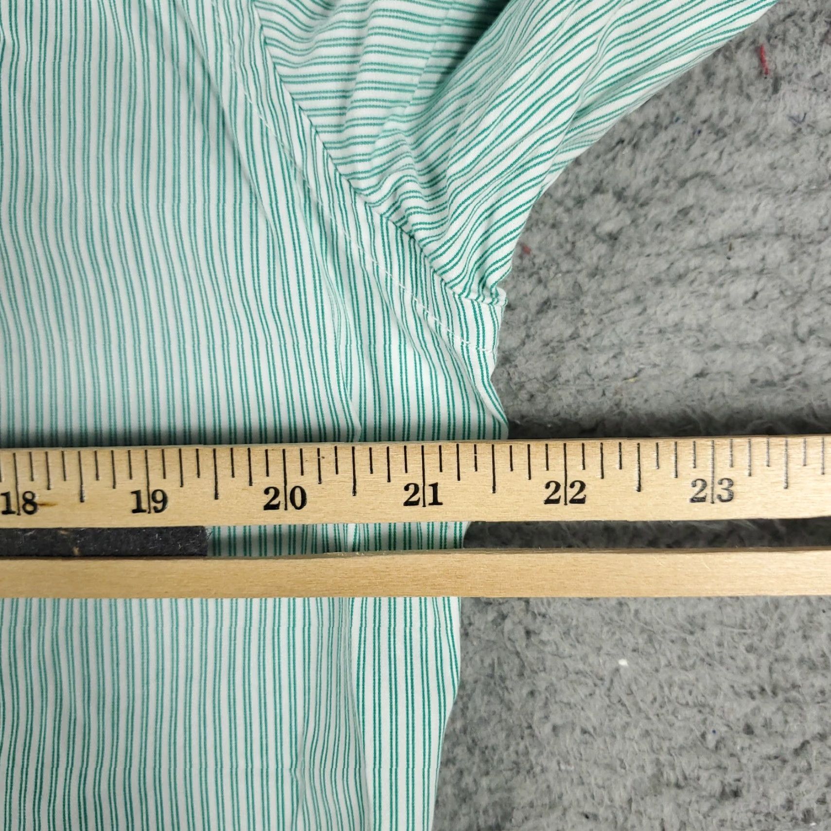 American Eagle Outfitters American Eagle Outfitters Shirt Men Medium Green Striped Button-Up Long Sleeve Collared Cotton Mens Size US M / EU 48-50 / 2 - 7 Thumbnail