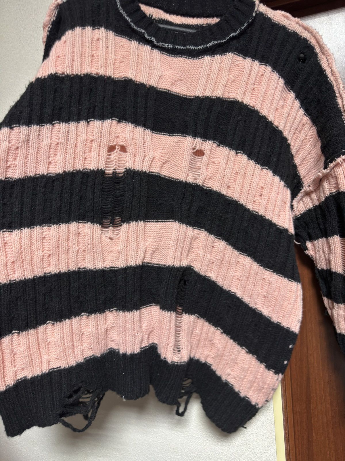 Japanese Brand × Junya Watanabe Vintage Japanese Distressed Junya Watanabe Style Sweater Size US M / EU 48-50 / 2 - 4 Thumbnail