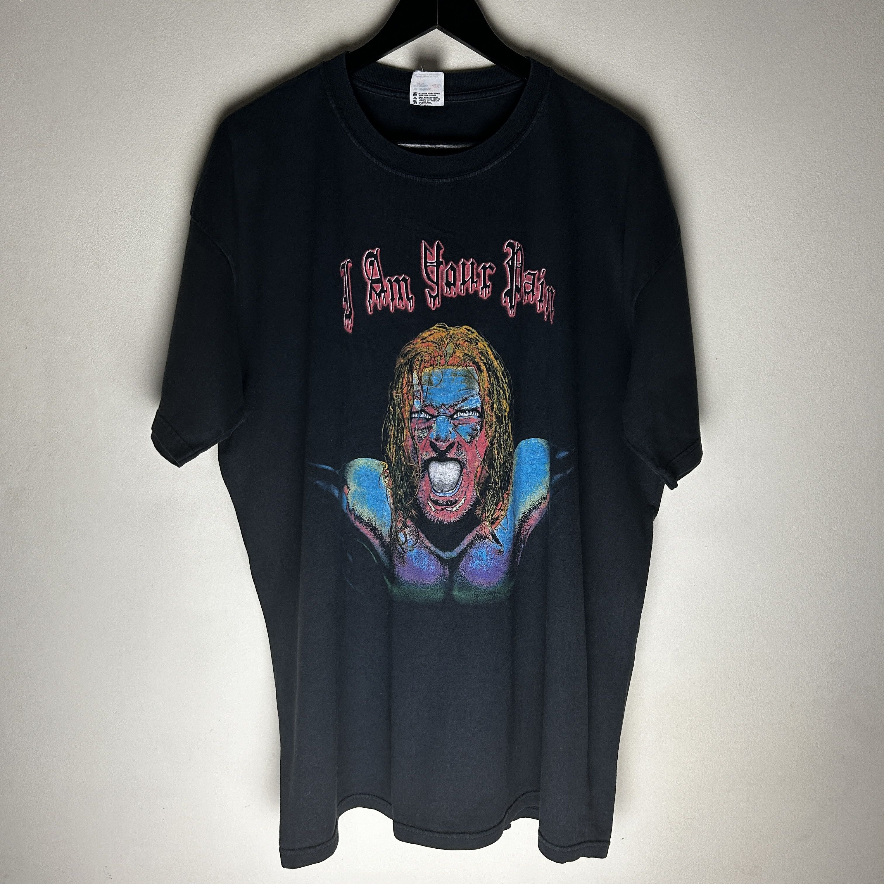 image of Vintage Triple H I Am Your Pain Wwf Wrestling T-Shirt in Black, Men's (Size 2XL)