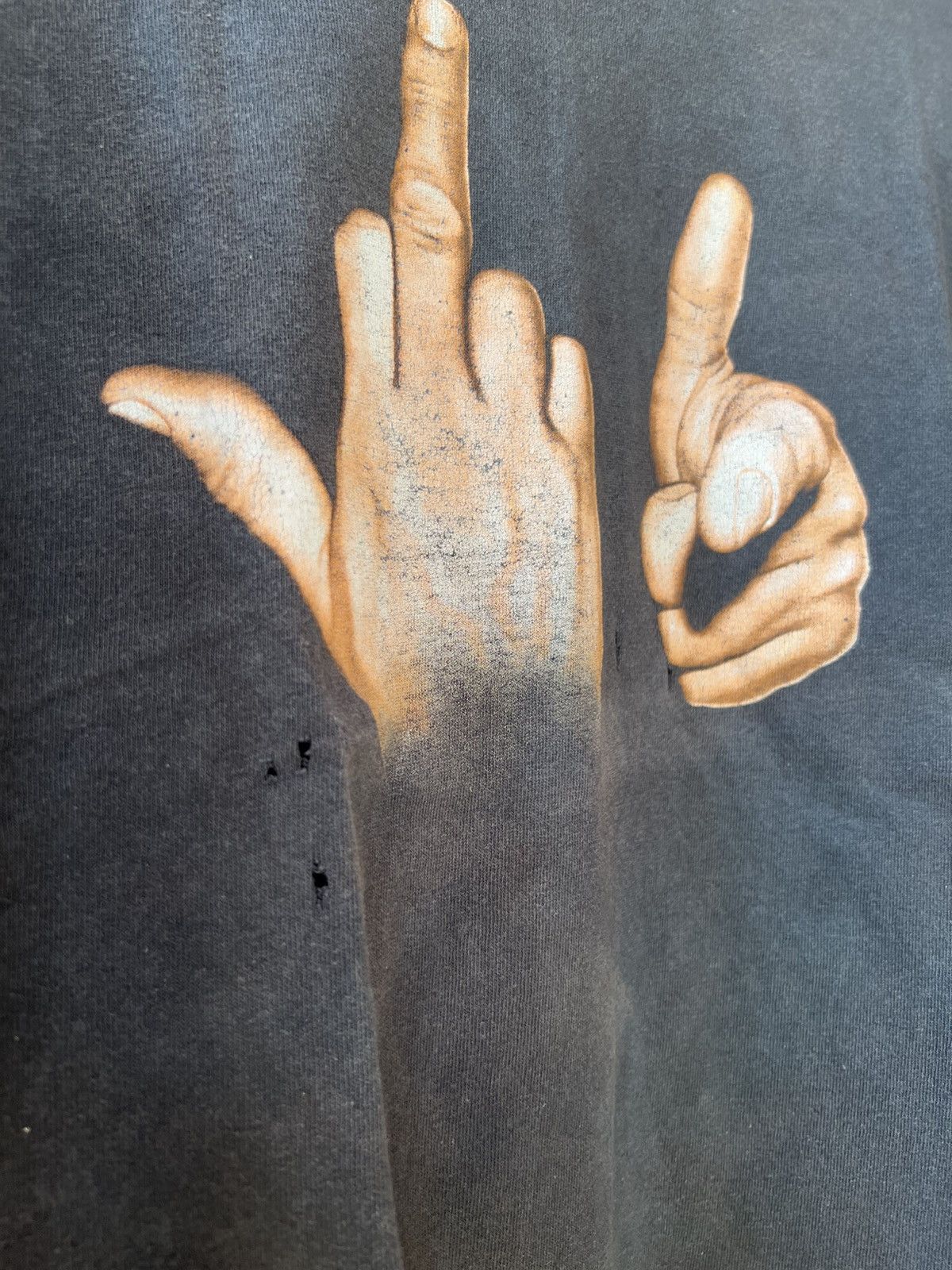 Vintage Vintage 00s Middle Finger x Asap Rocky Tee Size US L / EU 52-54 / 3 - 7 Thumbnail