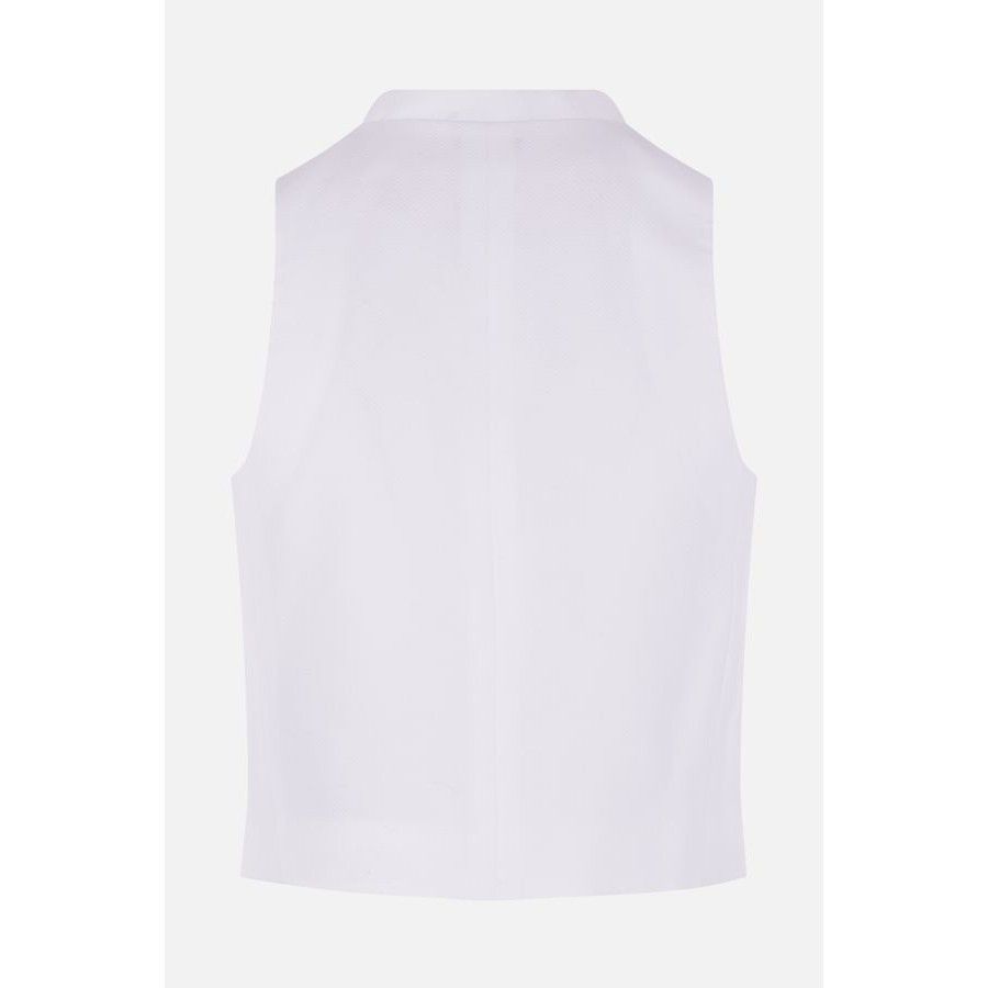 Tom Ford TOM FORD White Piquet Single-Breasted Vest New & Authentic ( Size M / US 6-8 / IT 42-44 - 2 Thumbnail