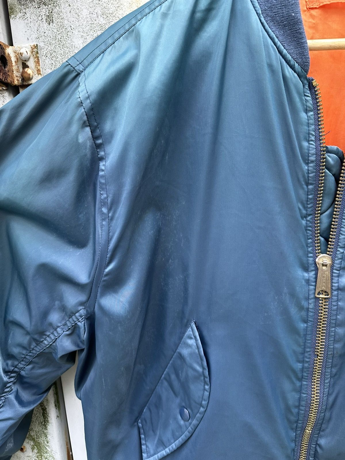 Vintage 🪖Vintage Faded Phantom MA-1 Man Intermediate Bomber Jacket Size US L / EU 52-54 / 3 - 9 Thumbnail