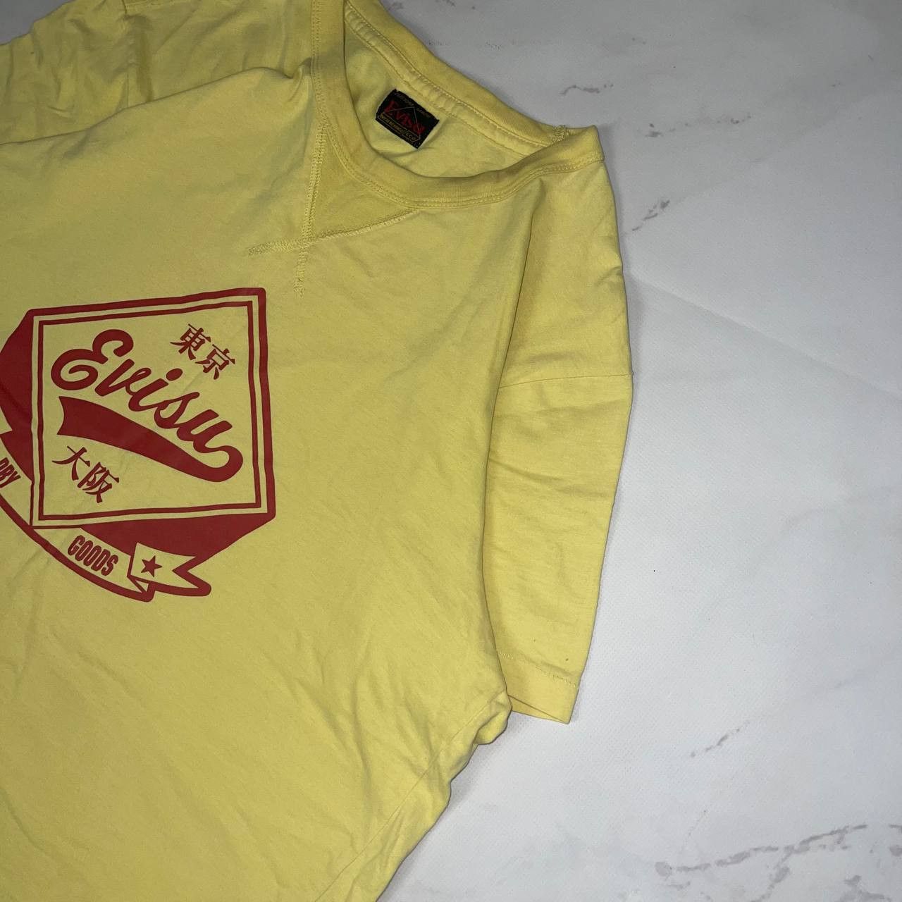 Evisu Evisu Japanese Vintage T-shirt Big Logo Yellow Size XL Tee Size US XL / EU 56 / 4 - 4 Thumbnail