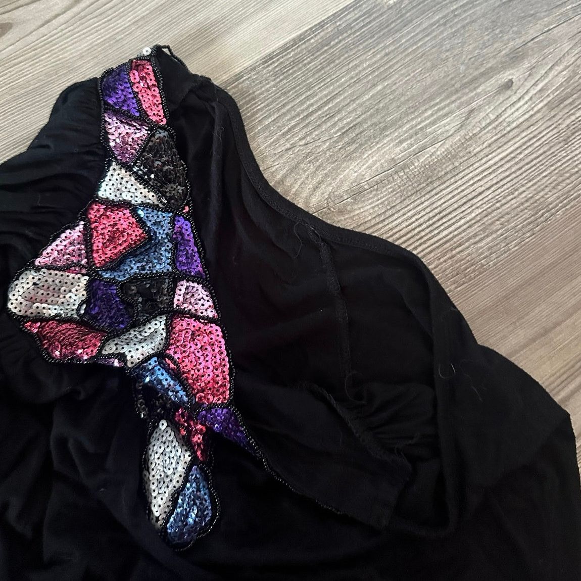 Other no brand cold shoulder black one sleeve dress sequin Size M / US 6-8 / IT 42-44 - 3 Thumbnail