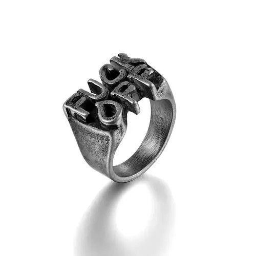 Jewelry Kizuki x Maria “Fuck You” Punk Stainless Steel Ring Size ONE SIZE - 4 Thumbnail