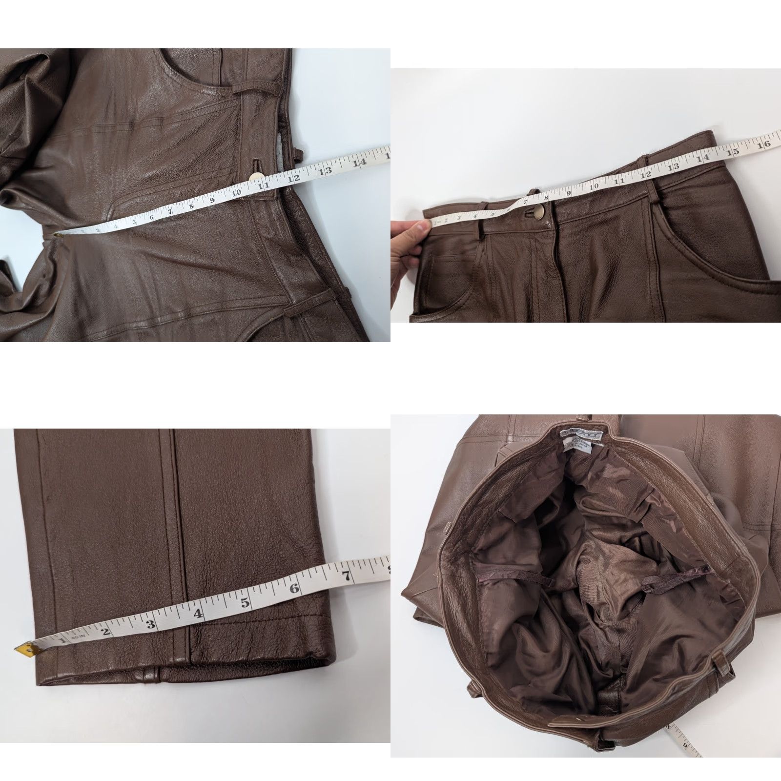 Vintage VINTAGE Together Women's 8 Pants Brown Leather High Rise Tapered Pants Size 30" / US 8 / IT 44 - 8 Thumbnail