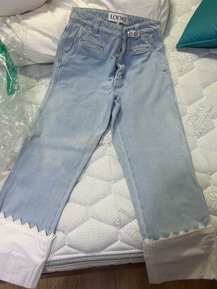 Loewe Loewe sizeXS Blue hemmed jeans Size 31" - 1 Thumbnail