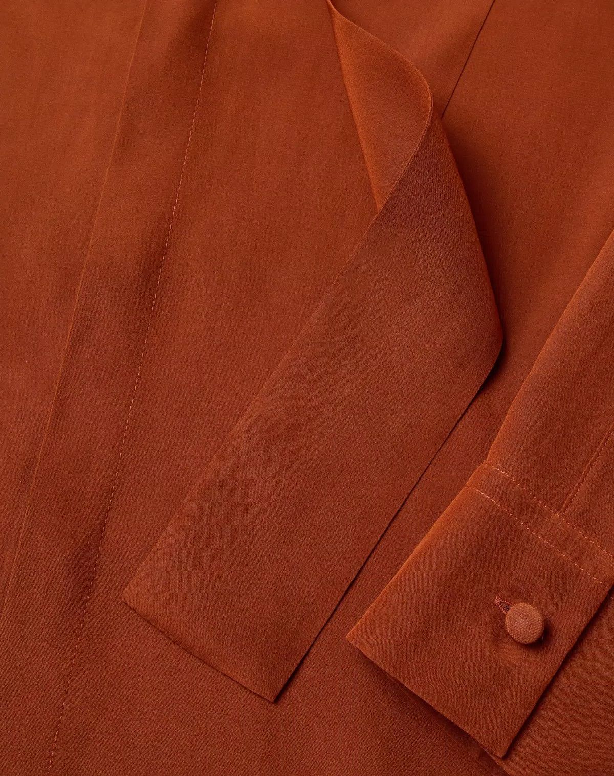 Valentino oc11z0725 Washed Silk Shirt With Neck Tie in Orange Size US XL / EU 56 / 4 - 7 Thumbnail