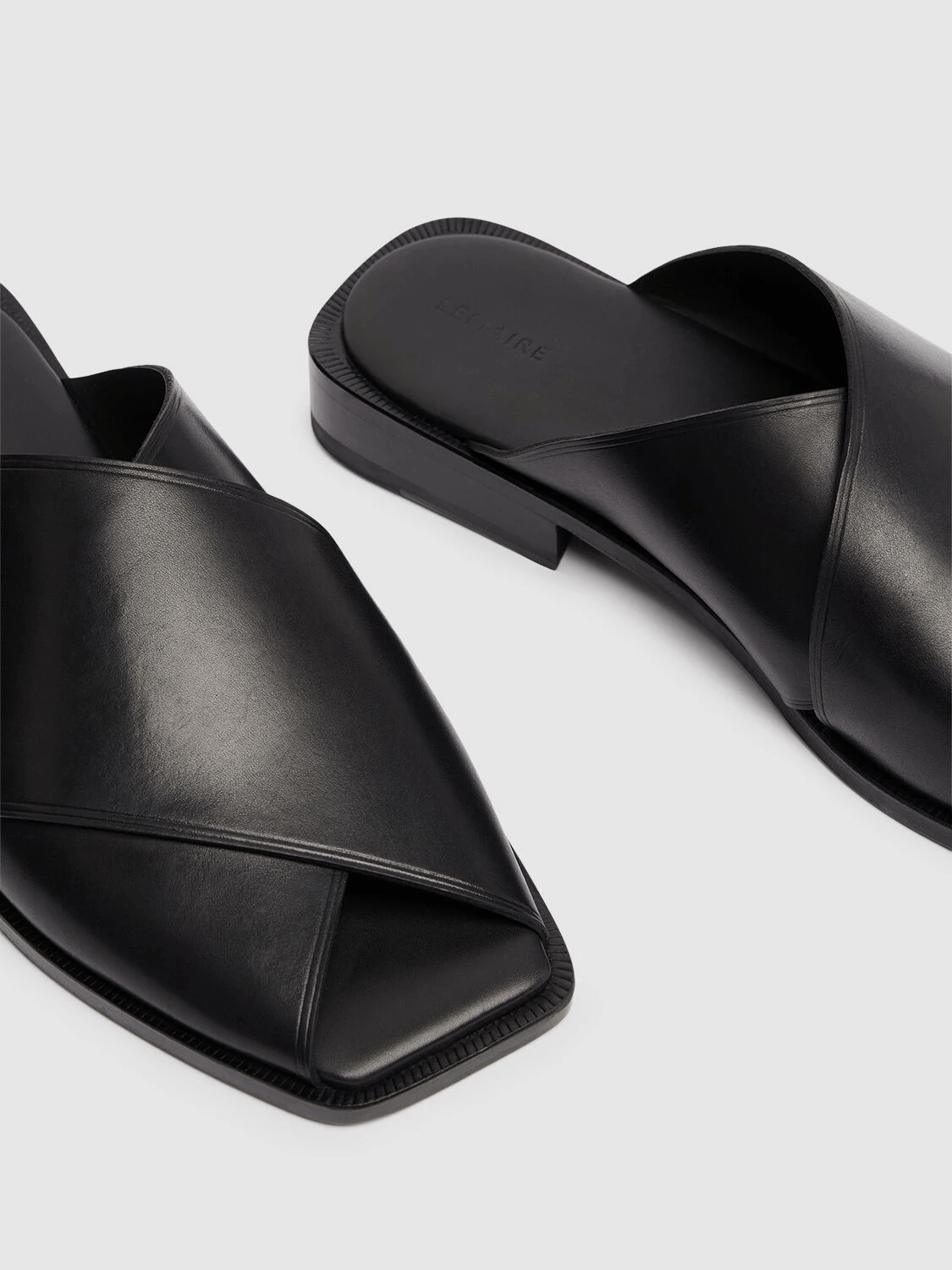 Lemaire LEMAIRE Black Leather Slide Sandals New & Authentic Size US 5.5 / EU 38 - 3 Thumbnail