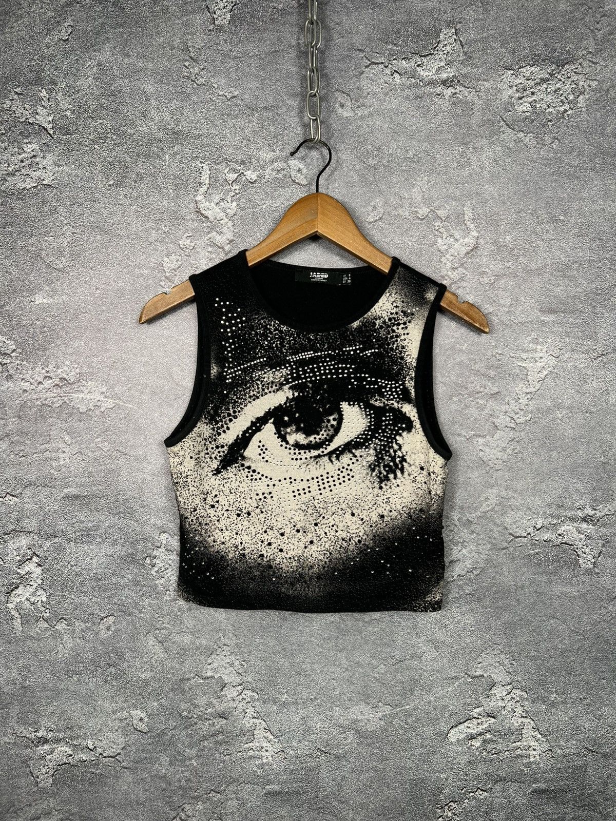 Jaded London Jaded London Graphic Eye Print Crop Tank Top Size S / US 4 / IT 40 - 2 Thumbnail
