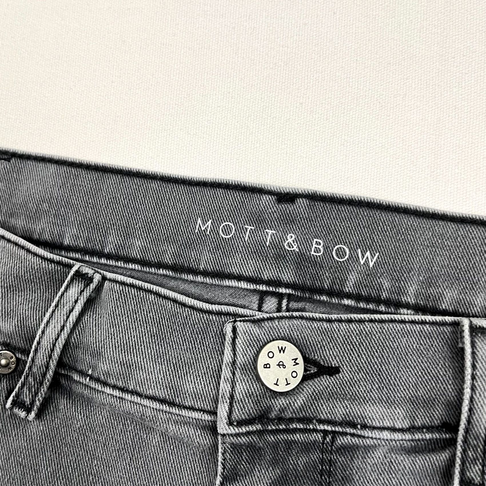 Mott & Bow Mott & Bow Jeans Mens 33 x 30 Straight Leg Washed Gray Casual Stretch Pants Size US 33 - 2 Thumbnail