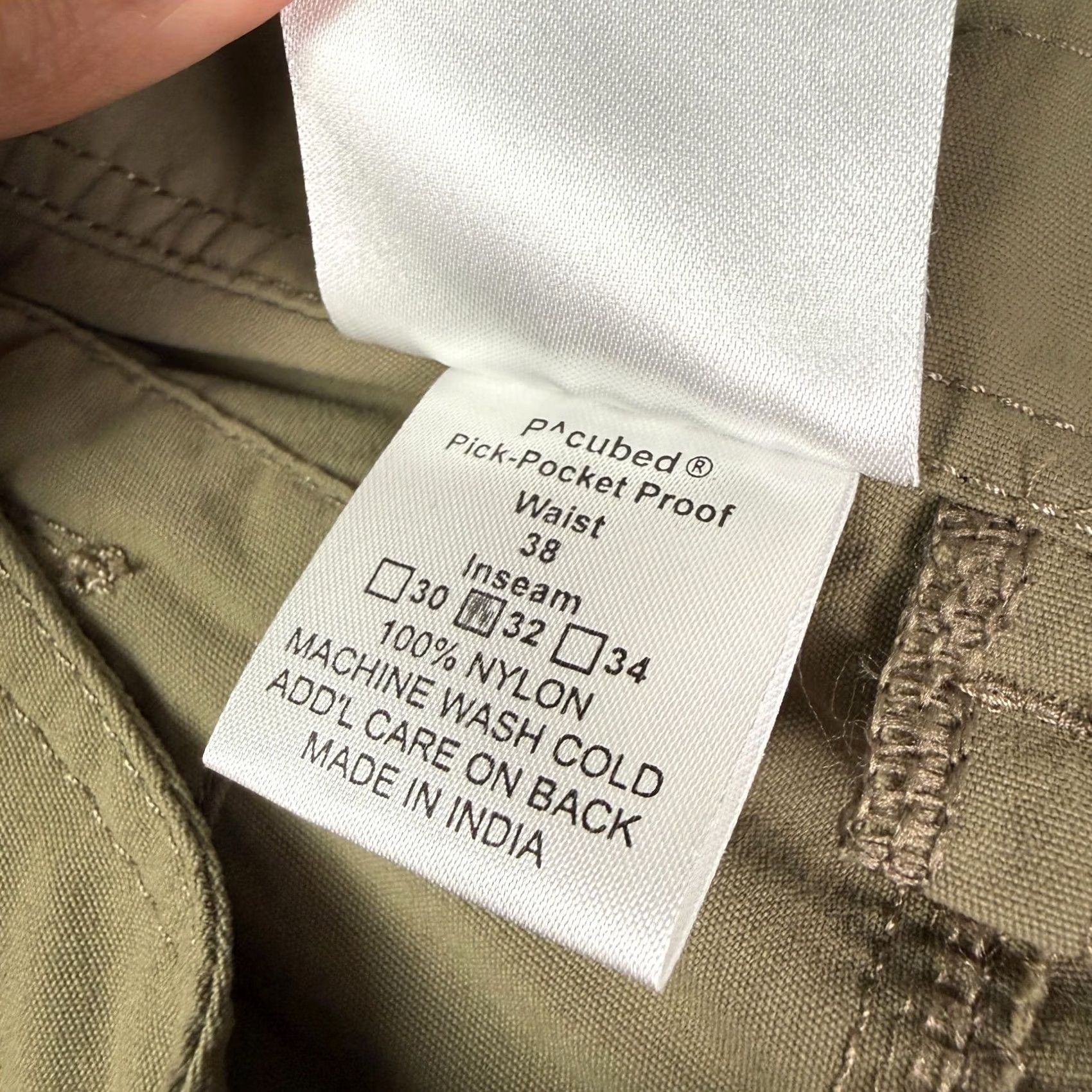 Vintage Clothing Arts P Cubed Pick Pocket Proof Pants 38x32 Beige Convertible Traveler Size US 38 / EU 54 - 4 Thumbnail