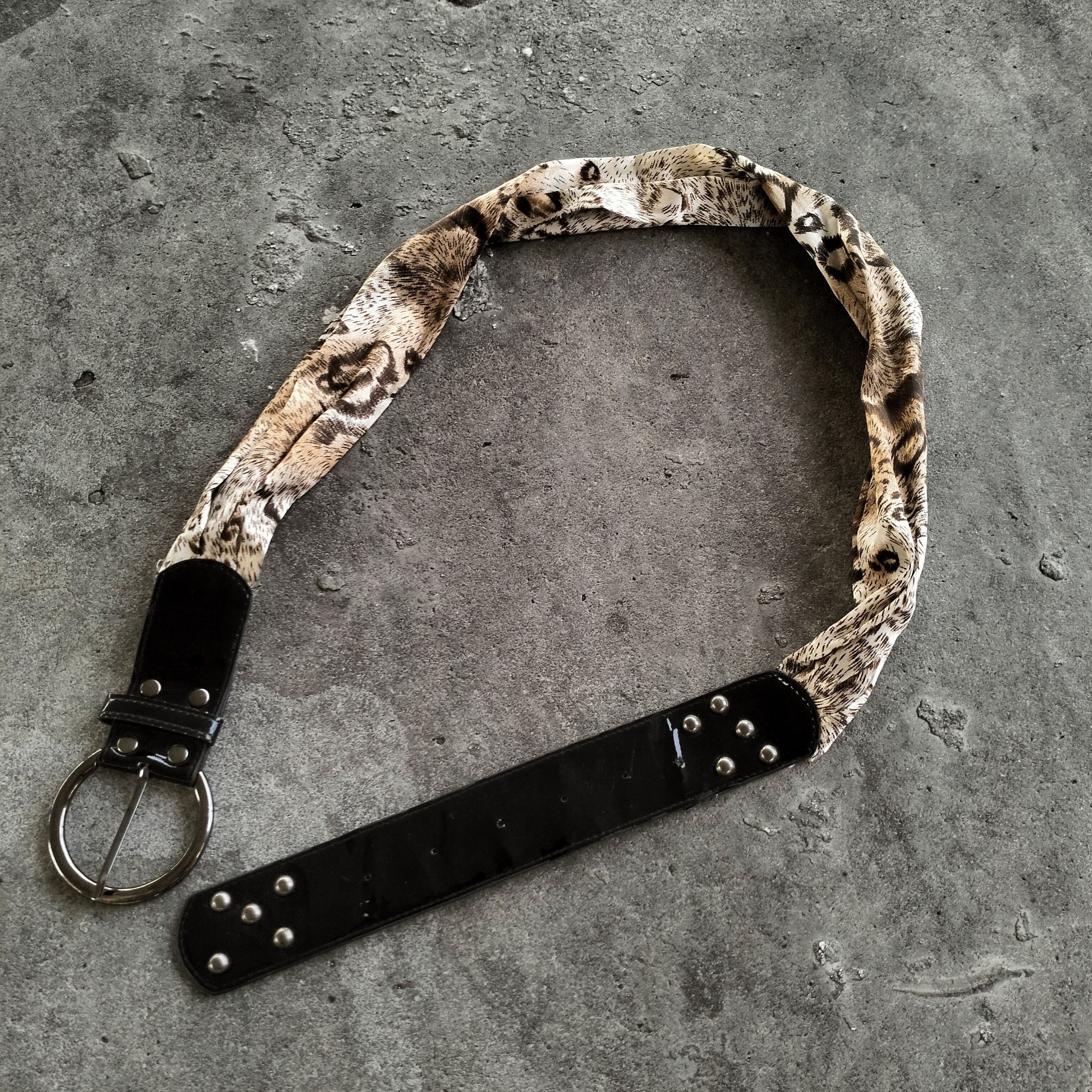 Japanese Brand studded leopard print belt Size ONE SIZE - 1 Thumbnail