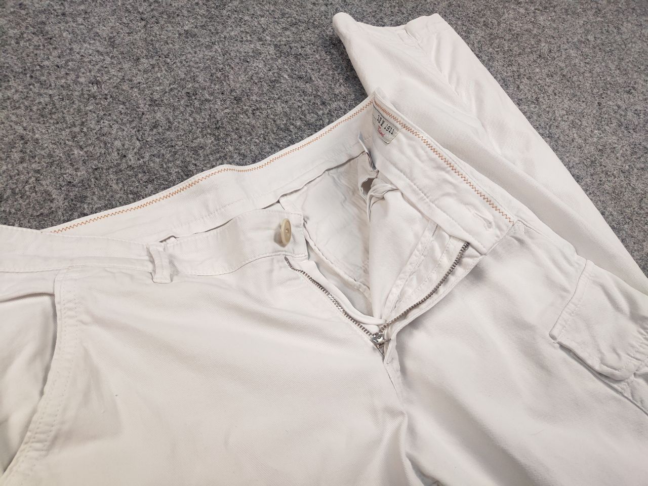 Designer × L.B.M. 1911 L.B.M.1911 Italy Design White Cotton Cargo Trouser Pants Size US 32 / EU 48 - 13 Thumbnail
