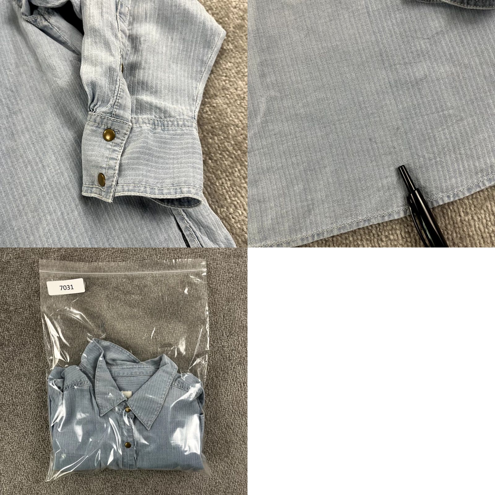 Vintage VINTAGE WRAP London Shirt Women Oversized Button-Up Lyocell 100% Blue Uk 16 US 12 Regular Size 12 Casual Womens Size XL / US 12-14 / IT 48-50 - 8 Thumbnail