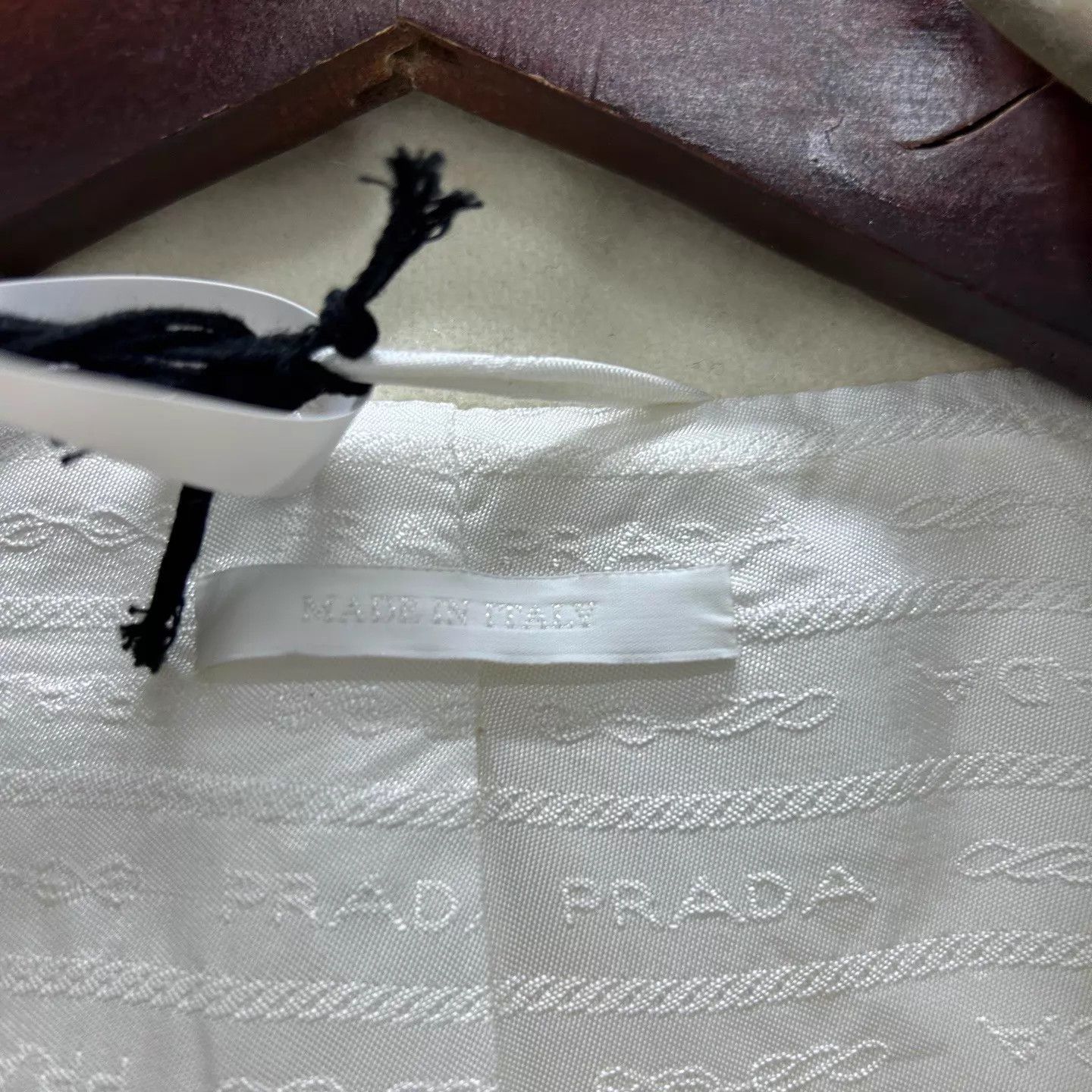 Prada Prada Off-White Wool DB Lapel Long Coat 40 Size S / US 4 / IT 40 - 4 Thumbnail
