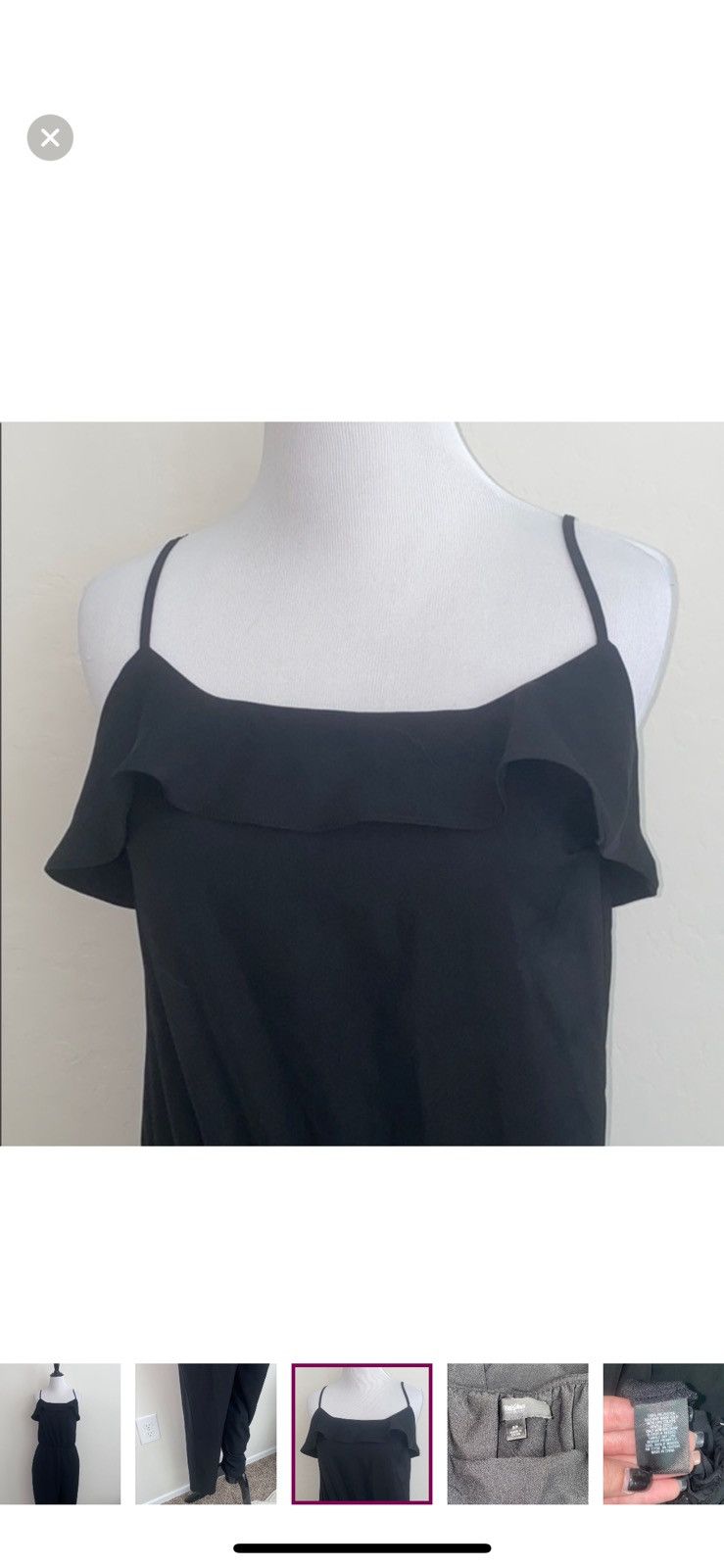 Mossimo Mossimo small ruffle sleeveless black jumpsuit Size 28" / US 6 / IT 42 - 2 Thumbnail