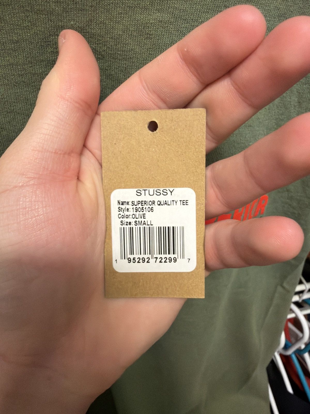 Stussy Stüssy Superior Quality Olive Tee Small Size US S / EU 44-46 / 1 - 4 Thumbnail
