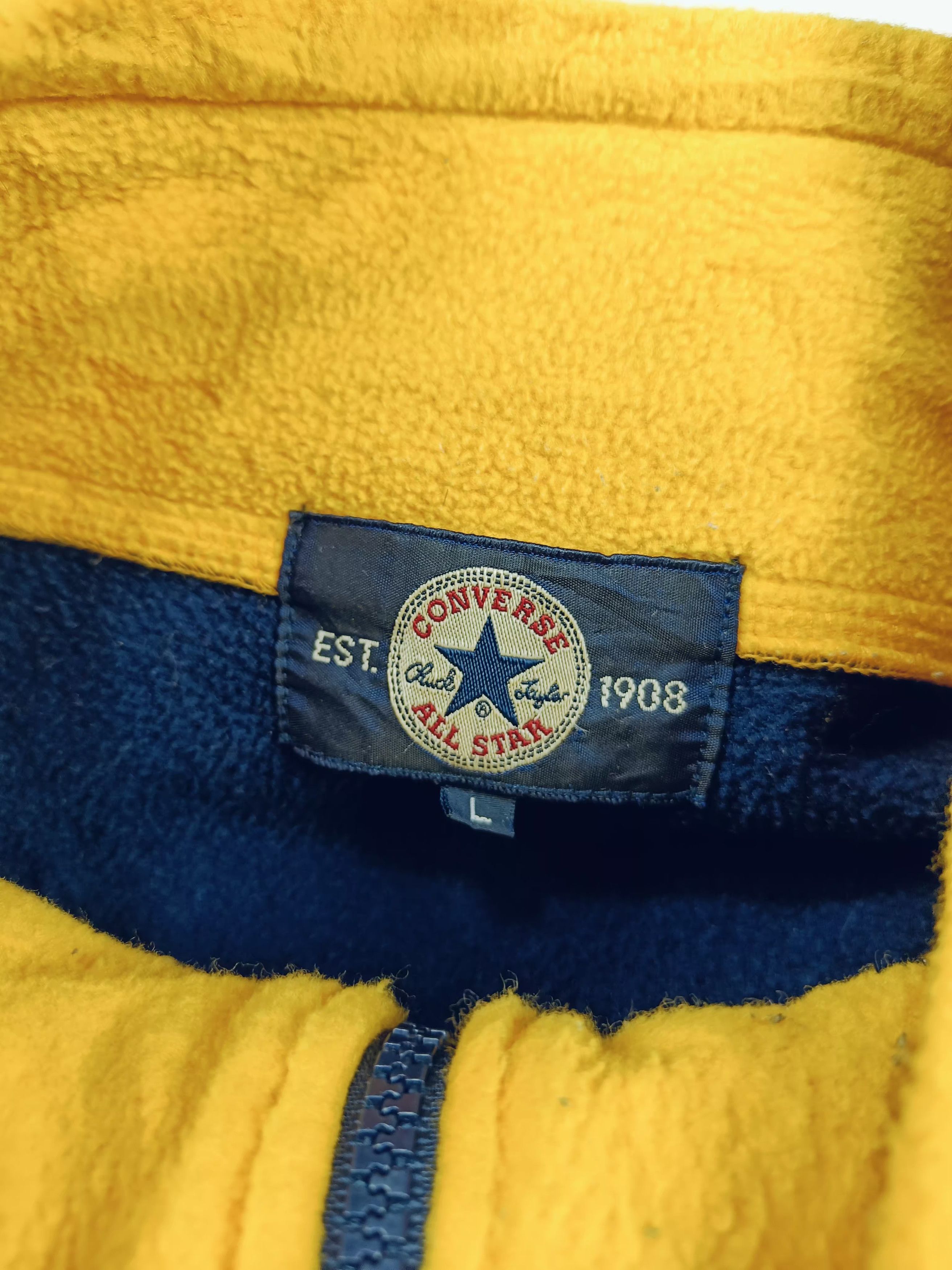 Converse Vintage All Star Converse Fleece Zipper Jacket Size US L / EU 52-54 / 3 - 6 Thumbnail