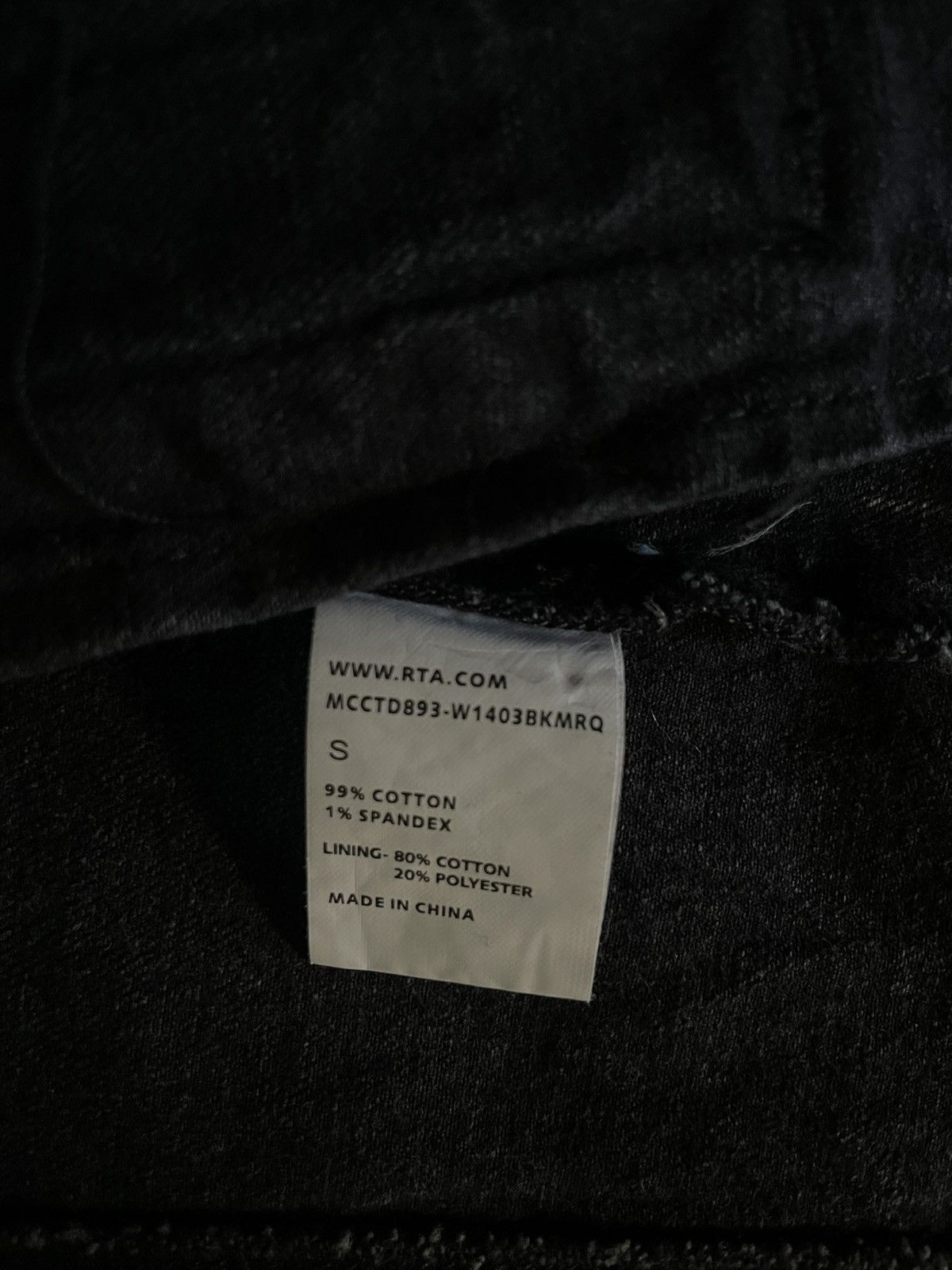 Rta RTA Black Marquina Jacket Size US S / EU 44-46 / 1 - 4 Thumbnail