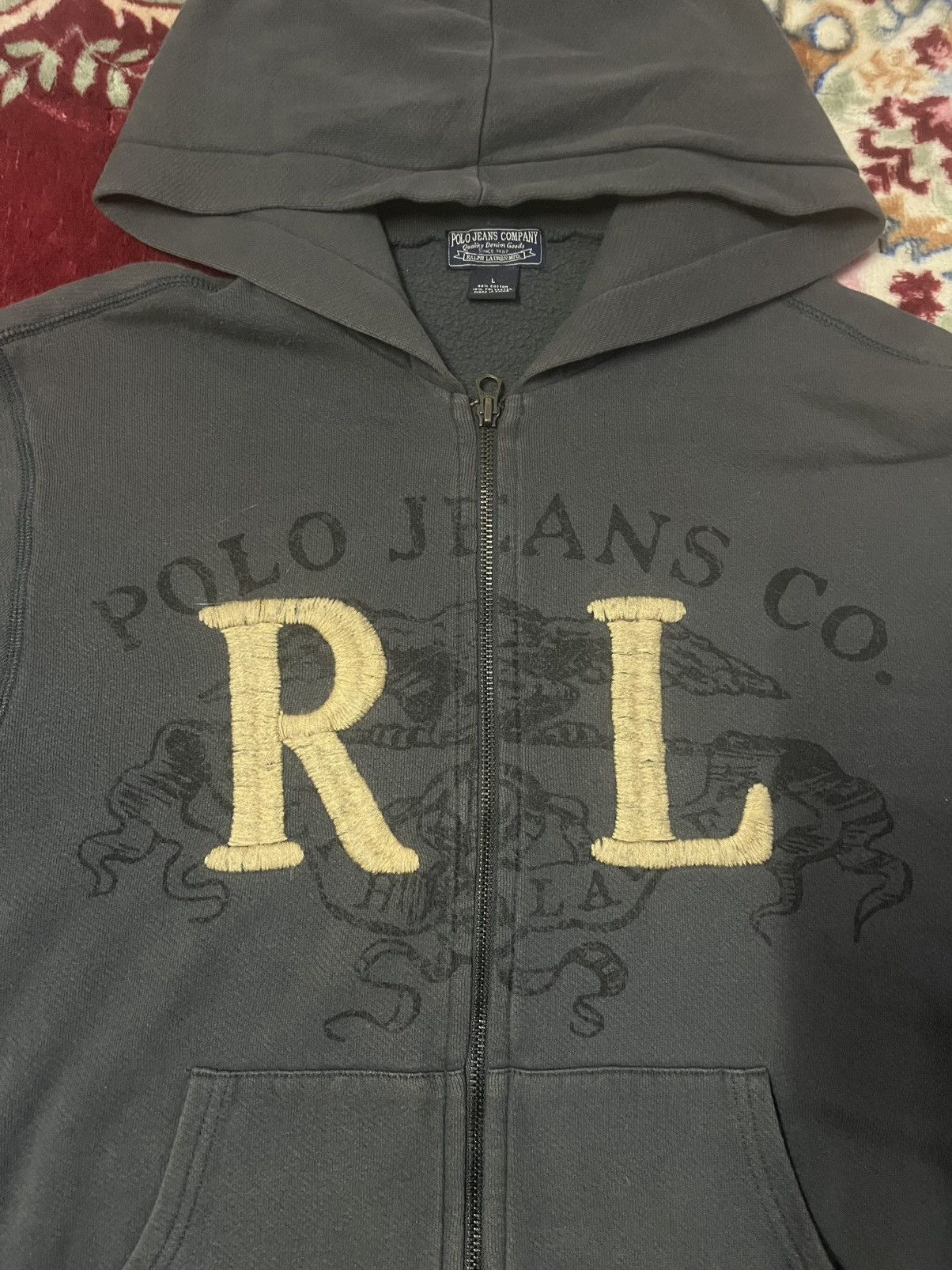 Ralph Lauren Vintage Polo Jeans Company Big Logo Ralph Lauren Hoodie Size US L / EU 52-54 / 3 - 2 Thumbnail