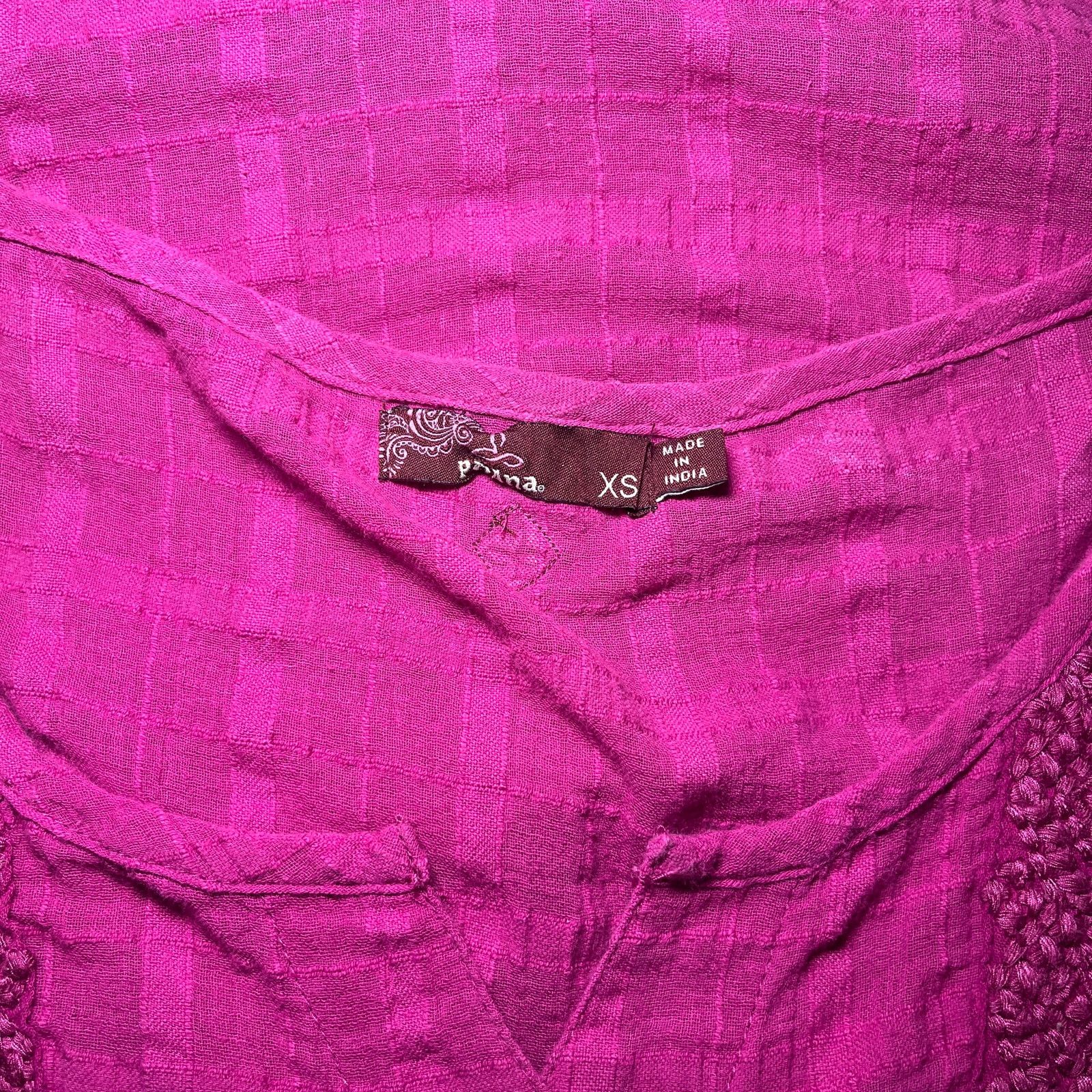 Prana Prana Lucy Gauzy Organic Cotton Short Sleeve Top Fuchsia XS Size XS / US 0-2 / IT 36-38 - 6 Thumbnail