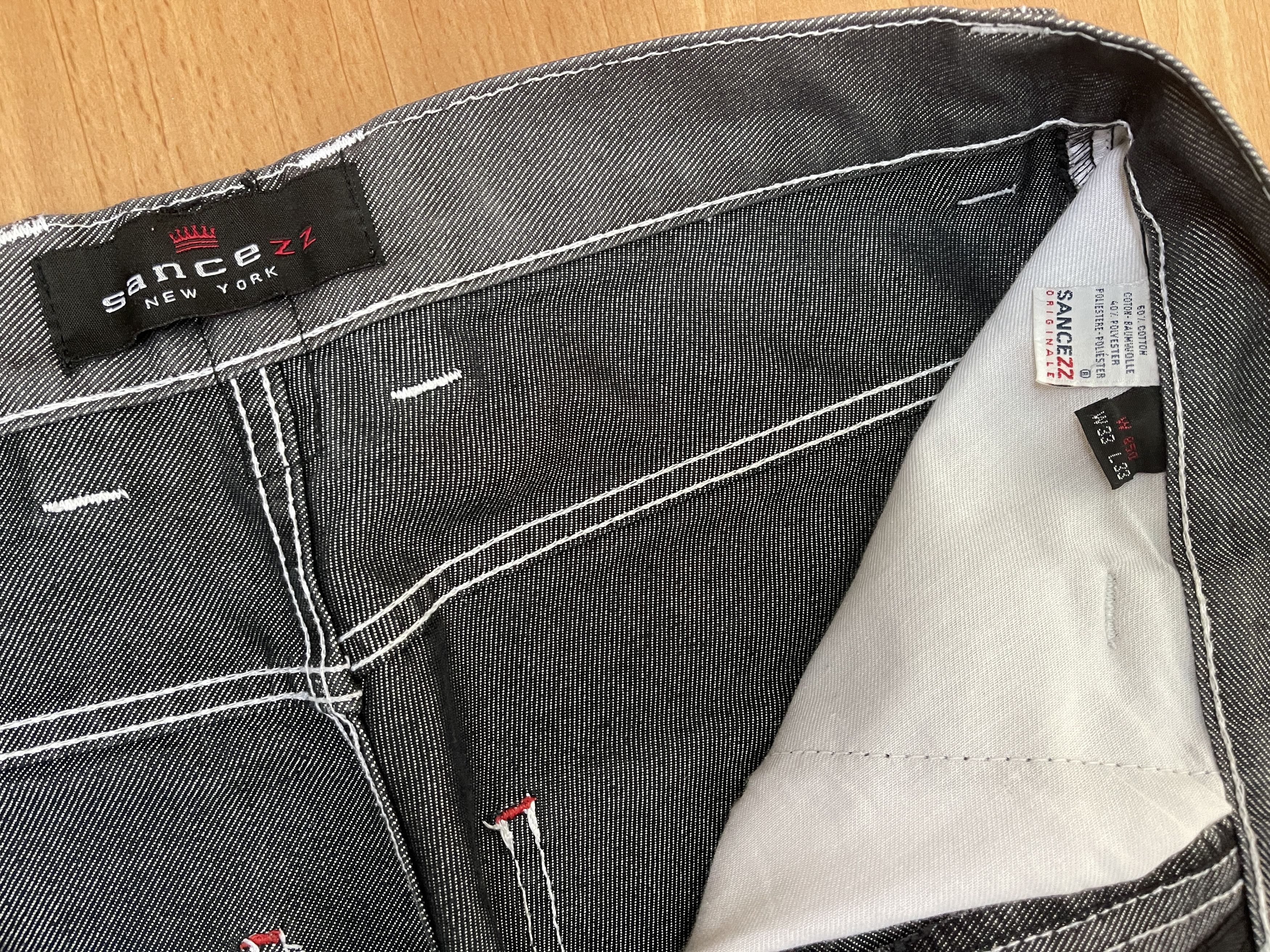 Other Sancezz jeans, shiny, vintage baggy, silver, metallic Y2K 32 Size US 32 / EU 48 - 18 Thumbnail