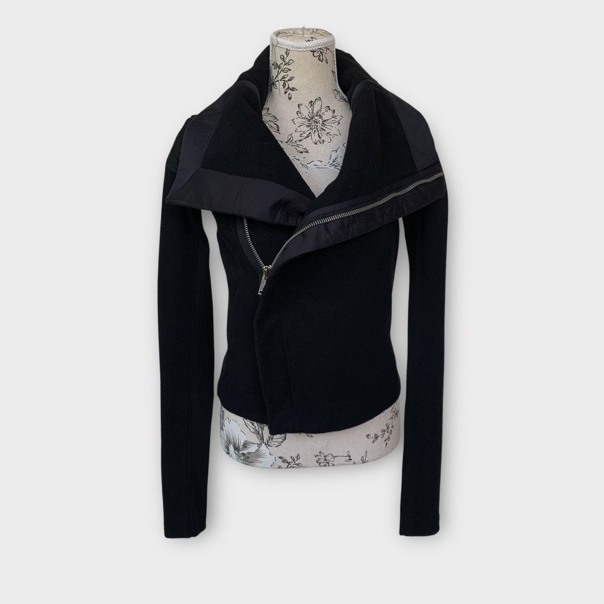 Rick Owens RICK OWENS WOOL BIKER JACKET + SHOULDER AREA SHEEPSKIN Size XS / US 0-2 / IT 36-38 - 1 Thumbnail