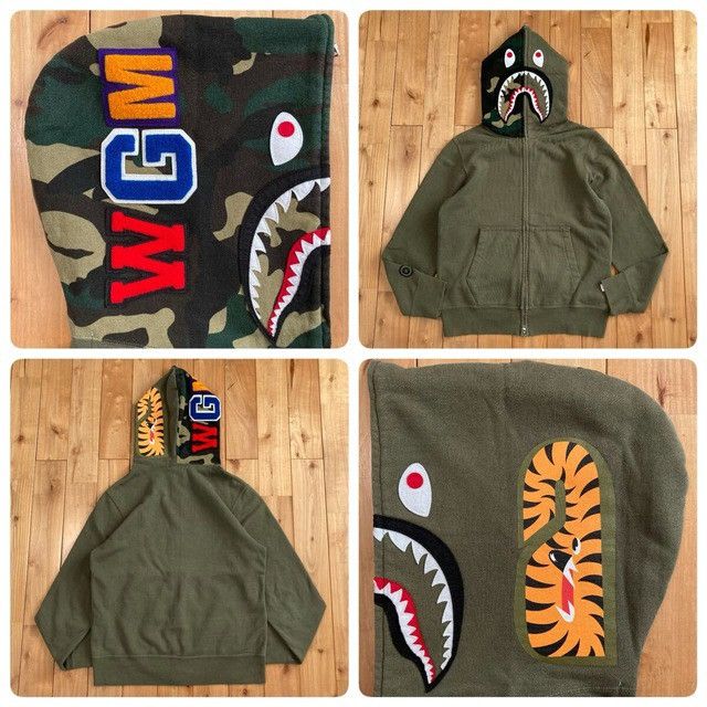Bape BAPE Woodland Camo Shark Full Zip Hoodie a bathing ape NIGO Size US S / EU 44-46 / 1 - 1 Thumbnail