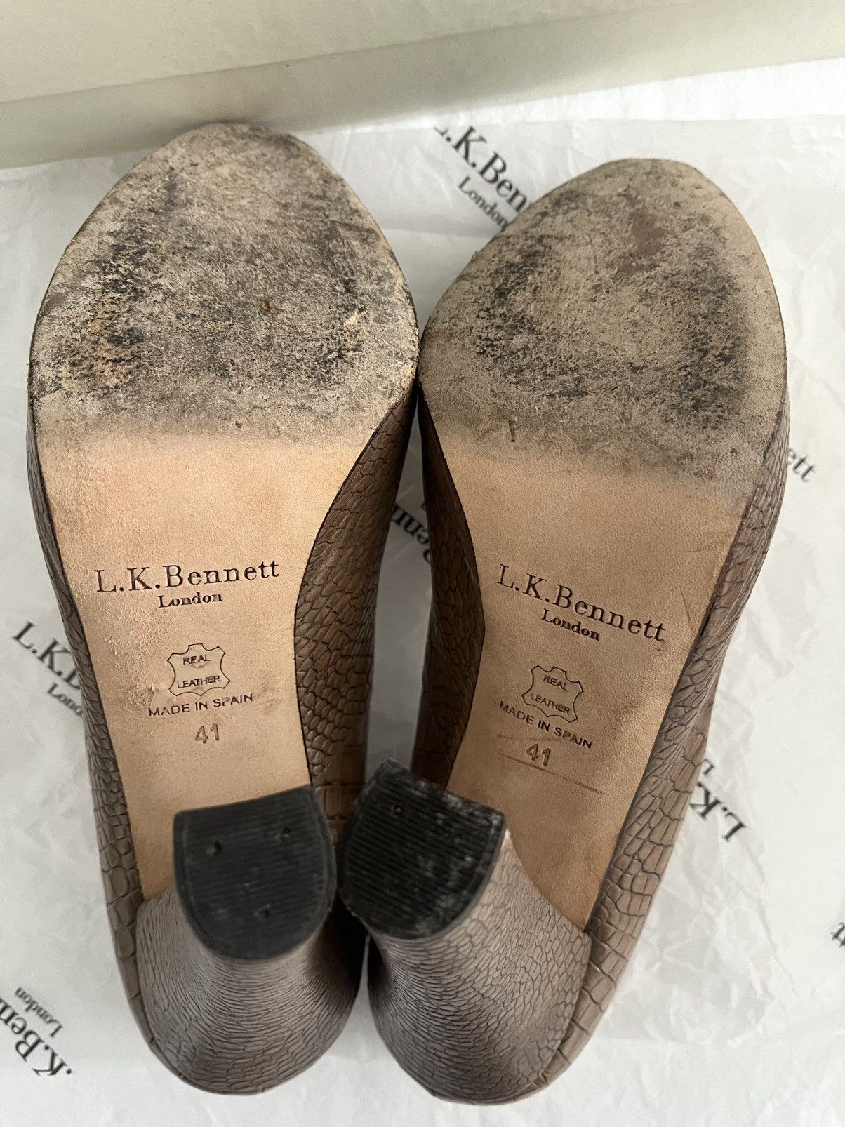 LK Bennett LK Bennett Crocodile Skin Heels Size US 11 / IT 41 - 4 Thumbnail