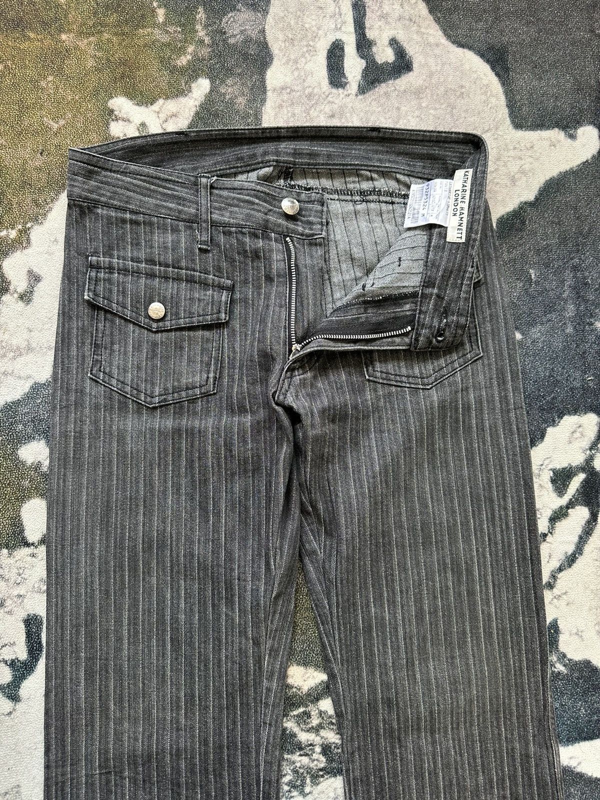 00's Katharine Hamnett 4 pocket Wabash stripe denim
