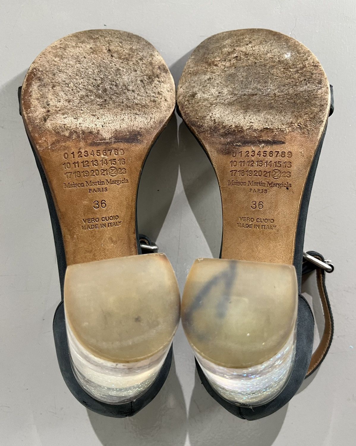Maison Margiela Martin Era Tromp L’oeil Clear Heel Sandals Size US 6 / IT 36 - 11 Thumbnail