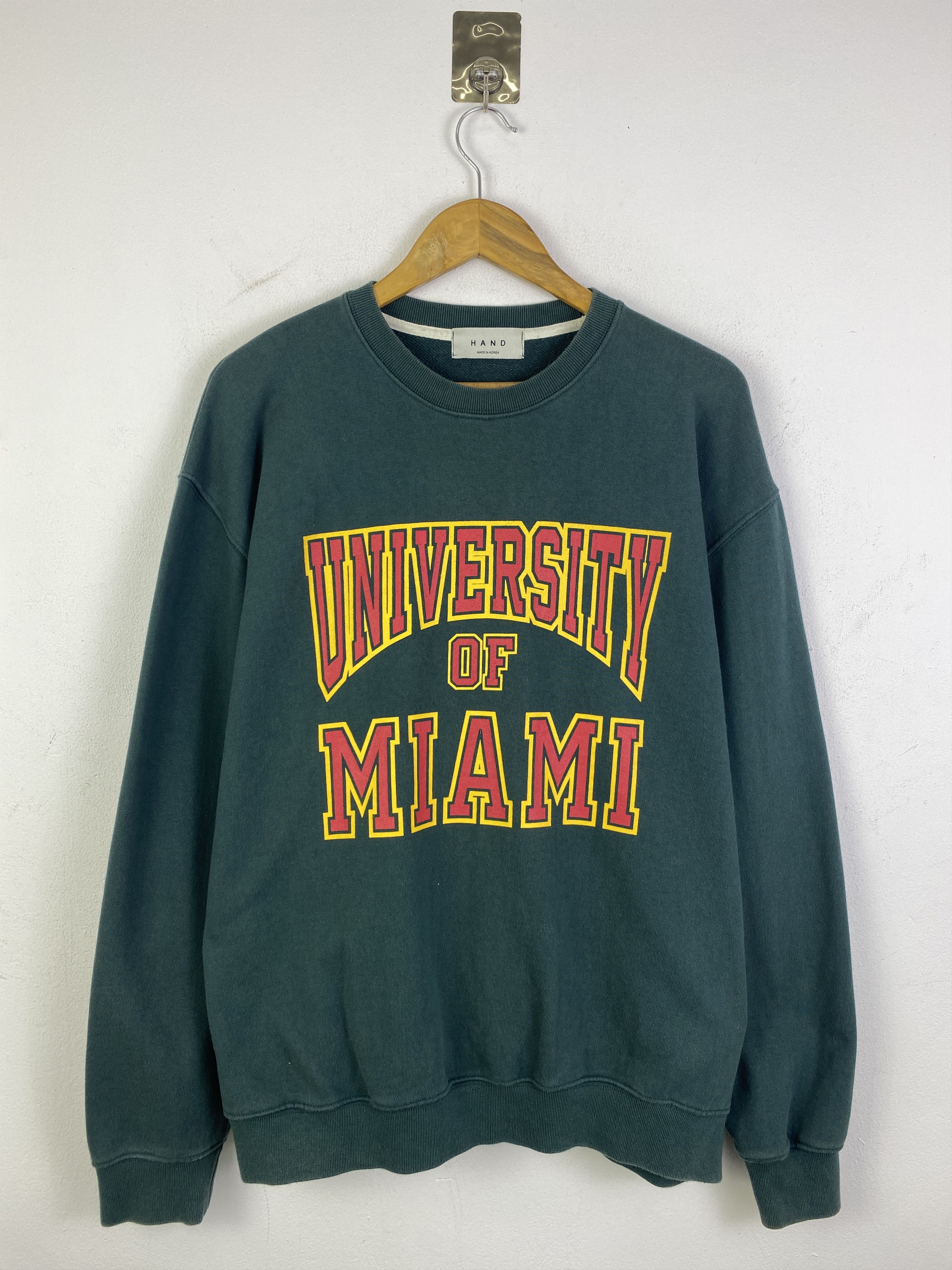 Vintage Vintage University Of Miami Wording Sweatshirt SH0337 Size US XL / EU 56 / 4 - 1 Thumbnail