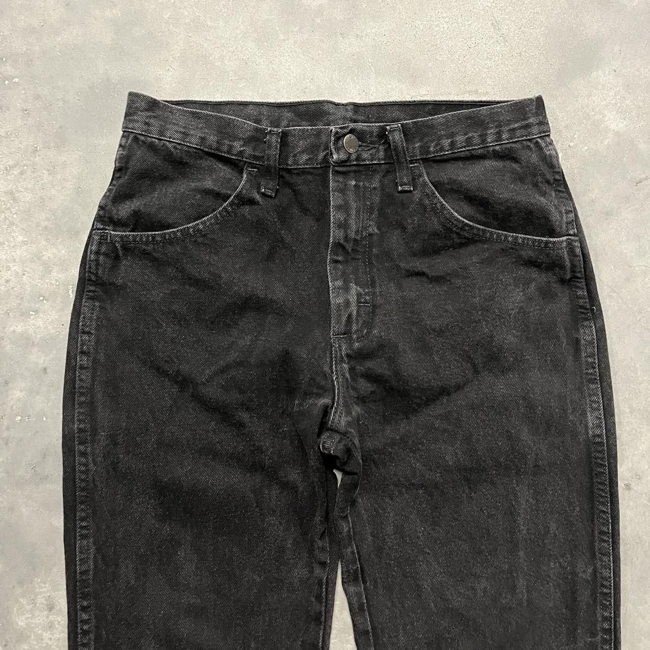 Japanese Brand Crazy Vintage Y2K/2000s Grunge Solid Black Denim Jeans! Size US 30 / EU 46 - 5 Thumbnail