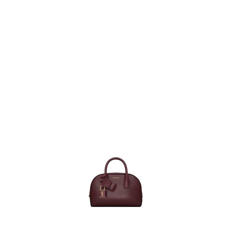 Saint Laurent Paris SAINT LAURENT Boston Mini Bordeaux Leather Top Handle Bag Ne Size ONE SIZE - 1 Thumbnail