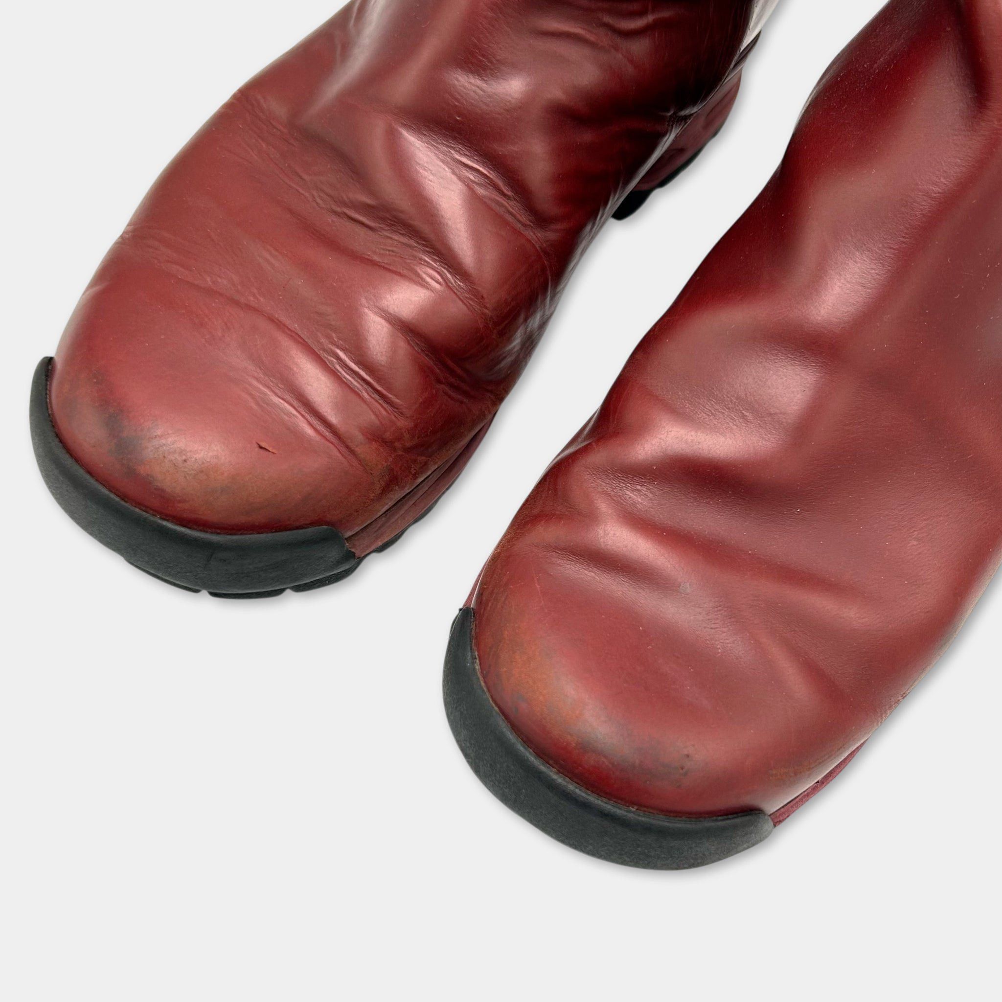 Acne Studios Acne Studios Track Oxblood Leather Boots Size US 8 / EU 41 - 7 Thumbnail
