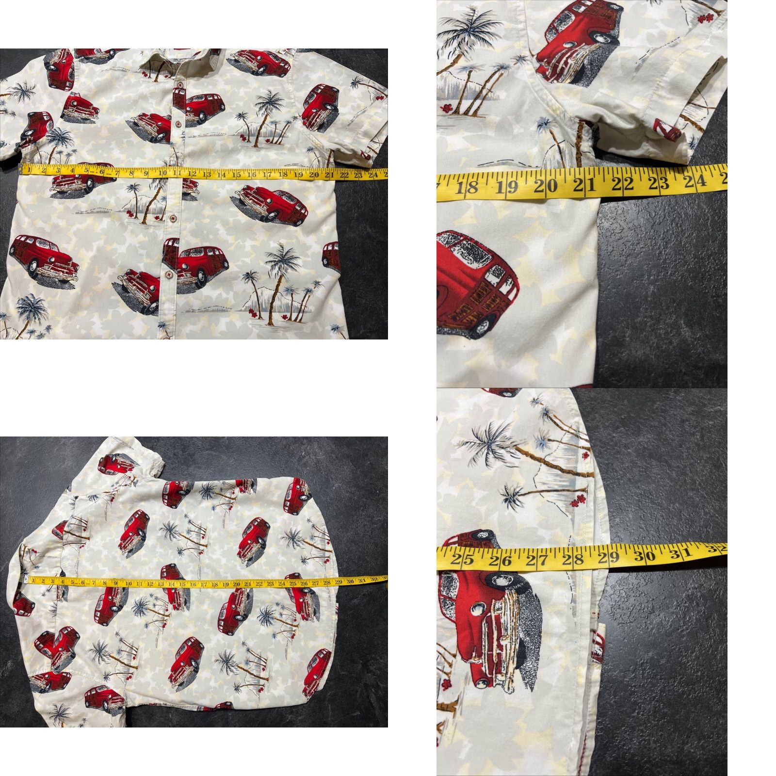 Denime Denim & Flower Men's Hawaiian S/S Slim Fit Button-Up Shirt Size L Multicolor Size US L / EU 52-54 / 3 - 8 Thumbnail