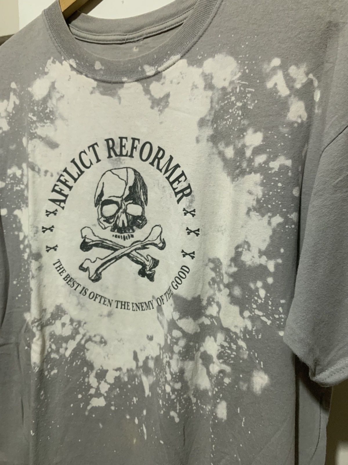Japanese Brand Japanese Afflict Reformer Skull Poem Tie Dye Tee Shirt Size US XL / EU 56 / 4 - 8 Thumbnail