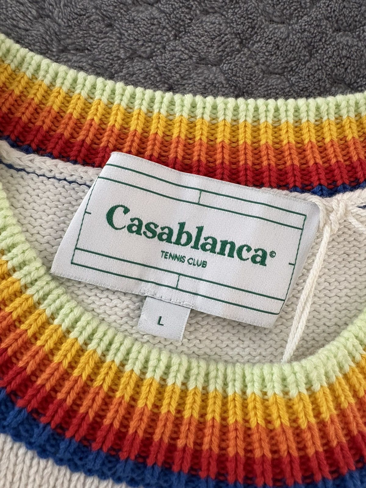 Casablanca Casablanca Intarsia Knit Sweater - Mind Vibrations Size US L / EU 52-54 / 3 - 7 Thumbnail