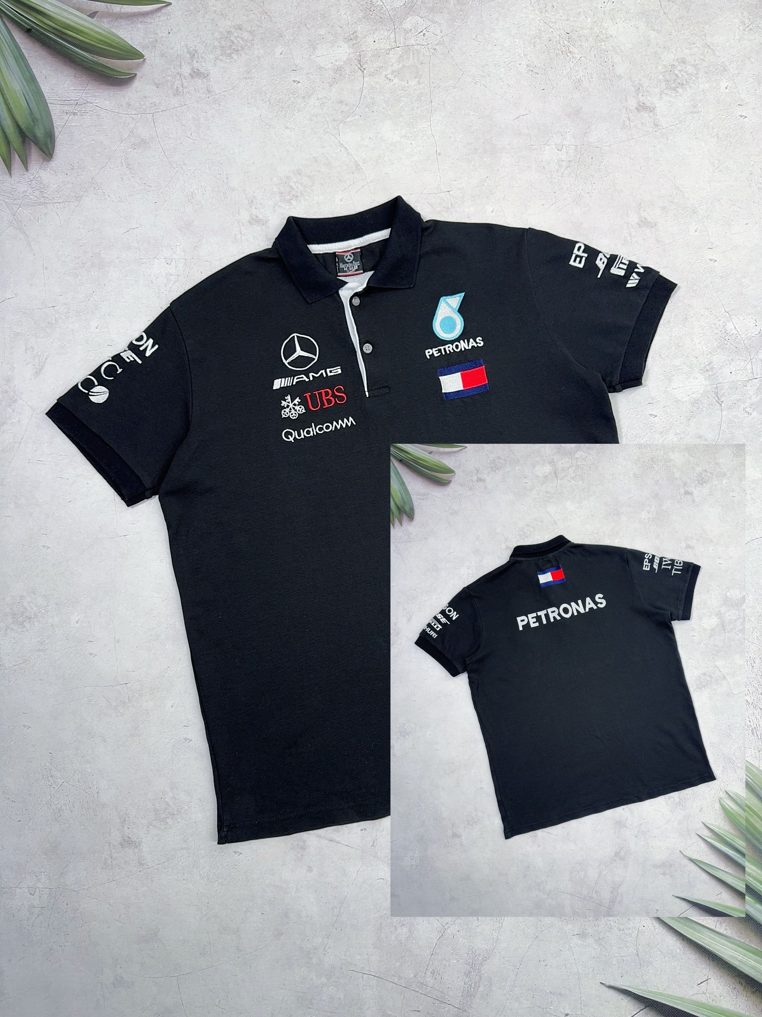 Vintage Mercedes Benz AMG Polo T-Shirt Mobil1 Sauber F1 Team