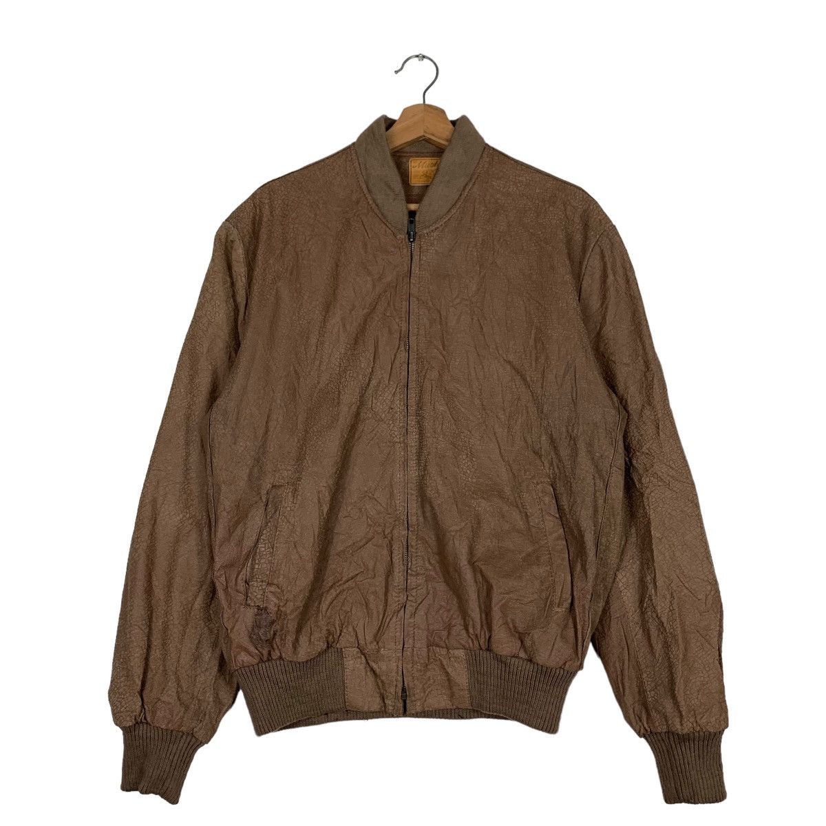 Japanese Brand Vintage MUSTANG Bomber Leather Jacket #0363-C17 Size US L / EU 52-54 / 3 - 1 Thumbnail