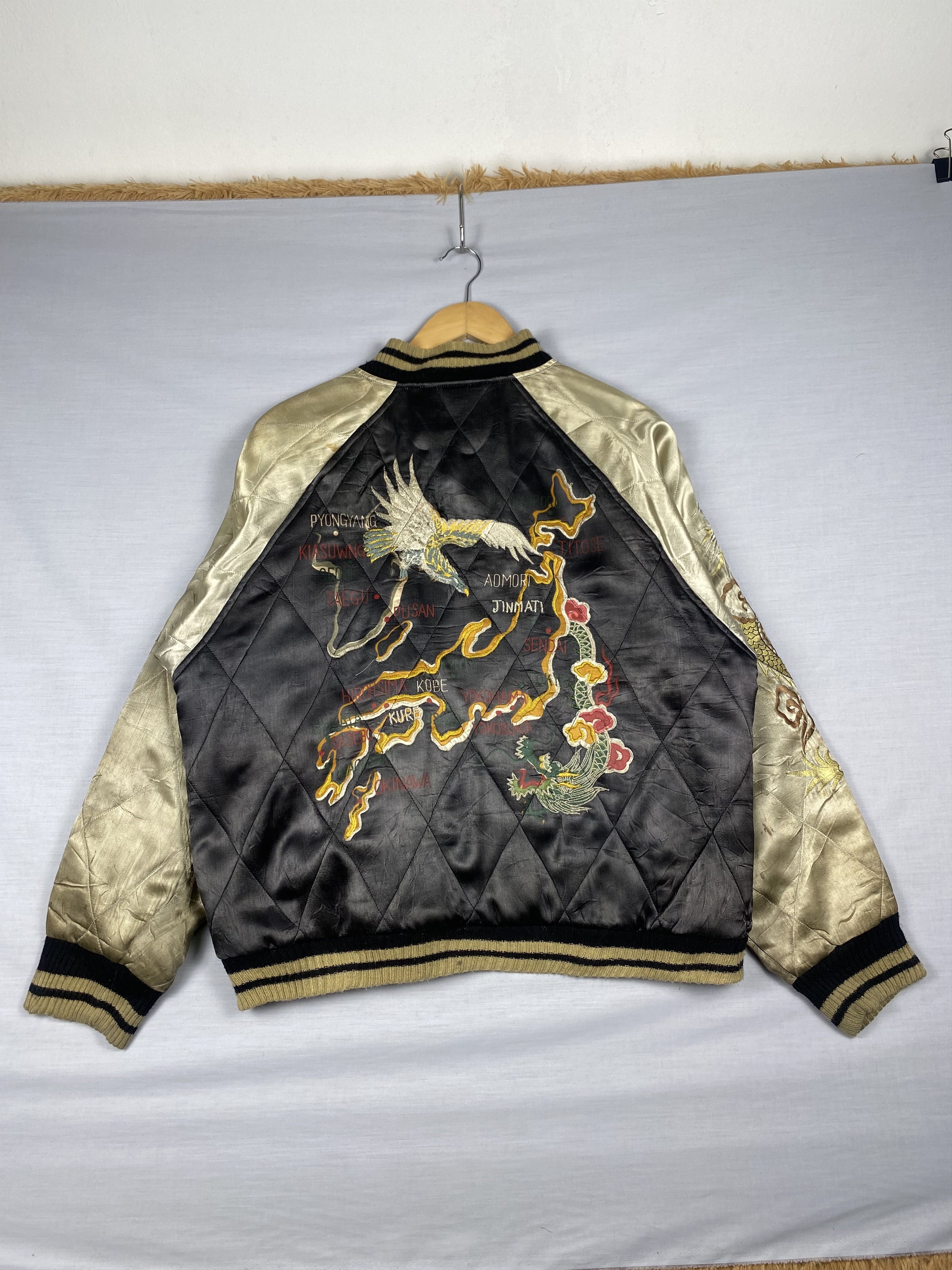 Toyo Enterprises Vintage Sukajan Map Dragon Jacket Size US L / EU 52-54 / 3 - 1 Thumbnail