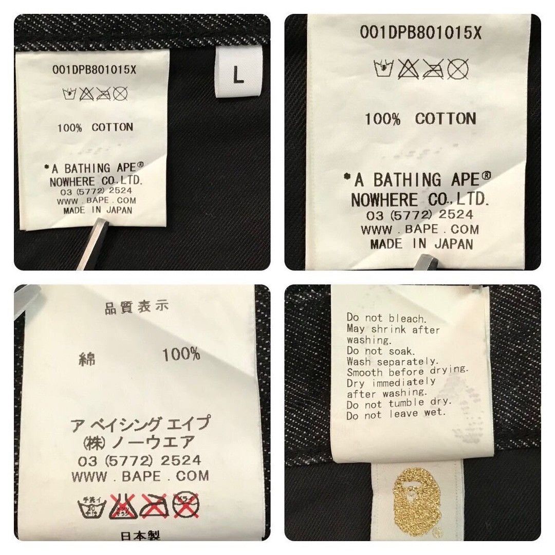 Bape BAPE LOGO DAMAGED Black Denim Pants a bathing ape ★size L Size US 34 / EU 50 - 9 Thumbnail