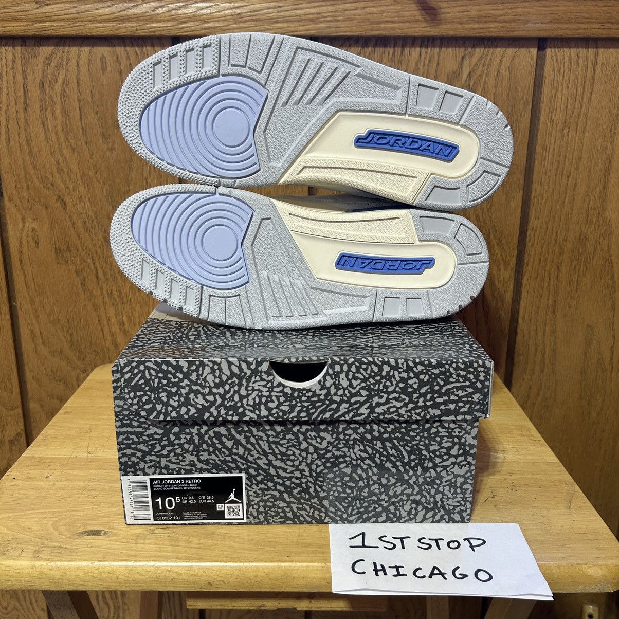 Designer × Jordan Brand × Nike Air Jordan 3 Retro Lucky Shorts CT8532-101 Size 10.5 NEW Size US 10.5 / EU 43-44 - 8 Thumbnail