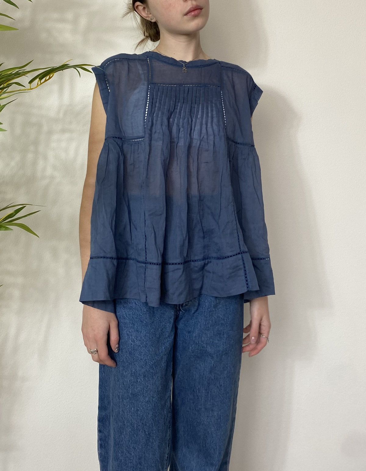 Isabel Marant VINTAGE ISABEL MARANT BLUE MESH BLOUSE Size M / US 6-8 / IT 42-44 - 6 Thumbnail