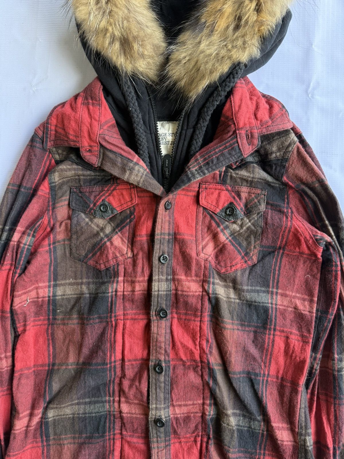 Hysteric Glamour Double layer fur hoodie flannel shirt ifsixwasnine lgb Size US M / EU 48-50 / 2 - 3 Thumbnail
