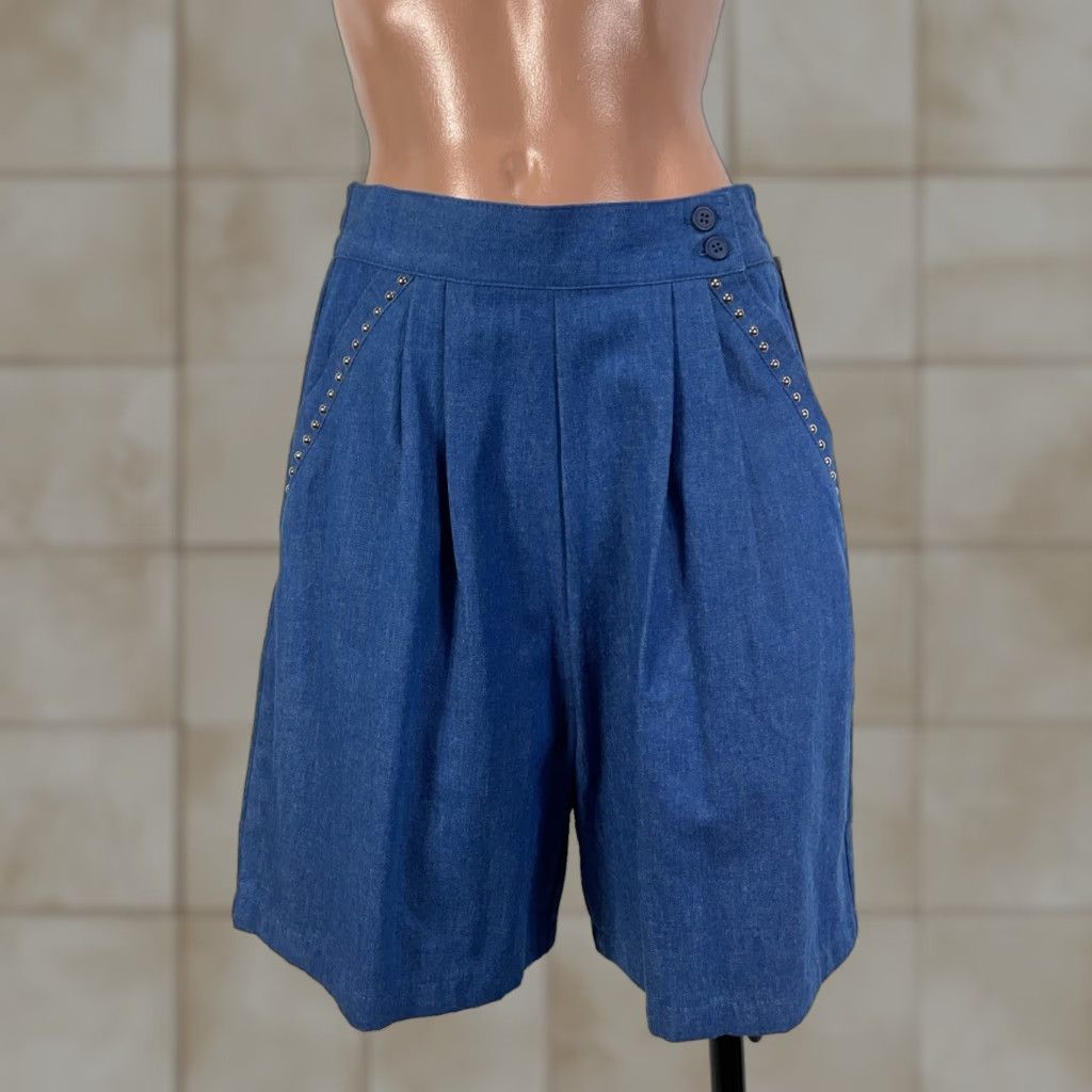 VINTAGE Spencer's Creations Women's High Waist Mom Shorts 80s Acid