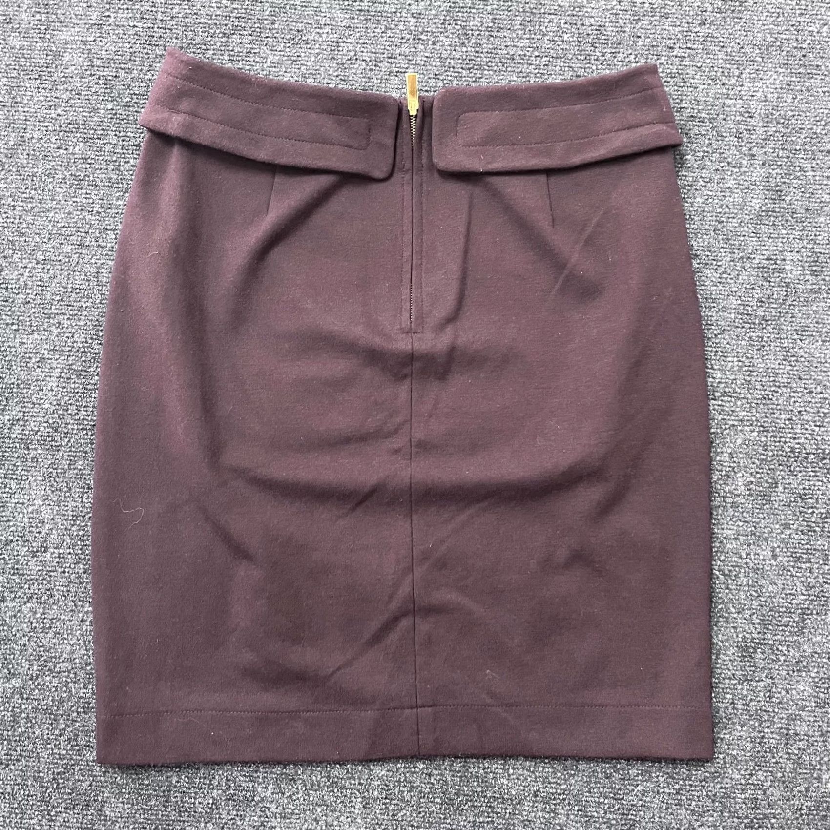Vintage VINTAGE Adrienne Vittadini Skirt Womens 4 Brown High Waist Pencil Career Gold Button Size 27" / US 4 / IT 40 - 3 Thumbnail
