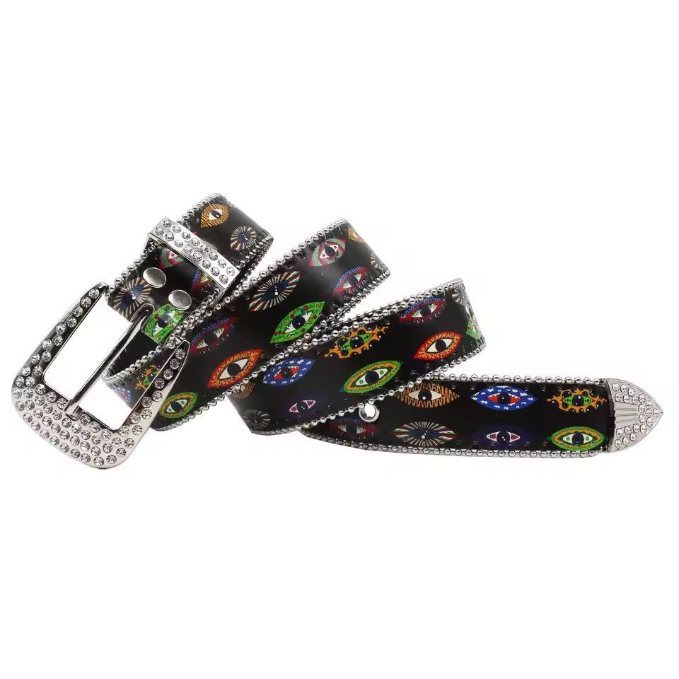 Jewelry Graffiti Art Eye Print Punk Style Belt Size ONE SIZE - 3 Thumbnail